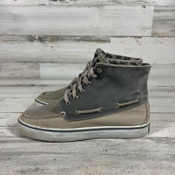 Sperry Womens Top Sider Bahama Chukka Boat Shoe High Top Lace Up Gray 6M - Picture 2 of 8